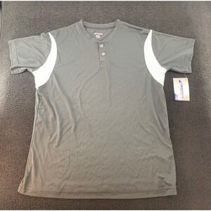 CHAMPPRO‎ SPORTS Mens XL black Performance Henle Baseball Shirt Short Sleeve